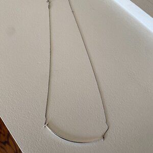 Tiffany & Co. Sterling Silver Large T Smile Necklace